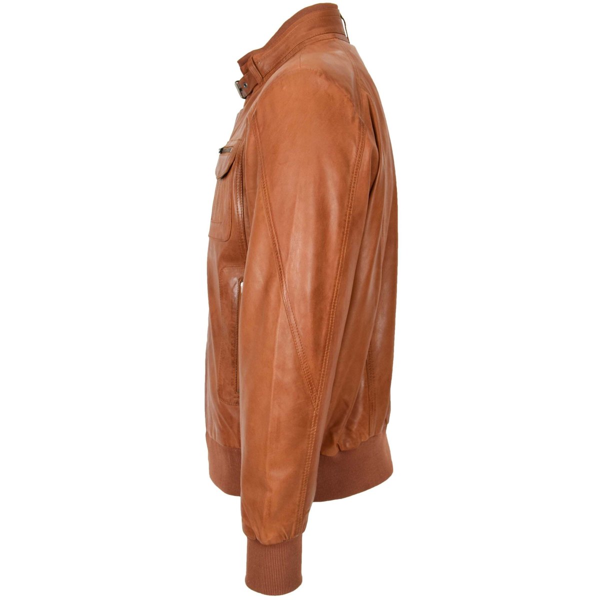 BUNERI Bomber de Cuero Tostado Vuelo para Hombre - Imagen 6