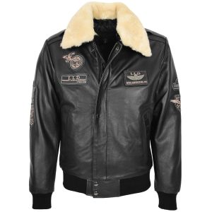 BUNERI Cuero Pilot-N Negra con Cuello Desmontable