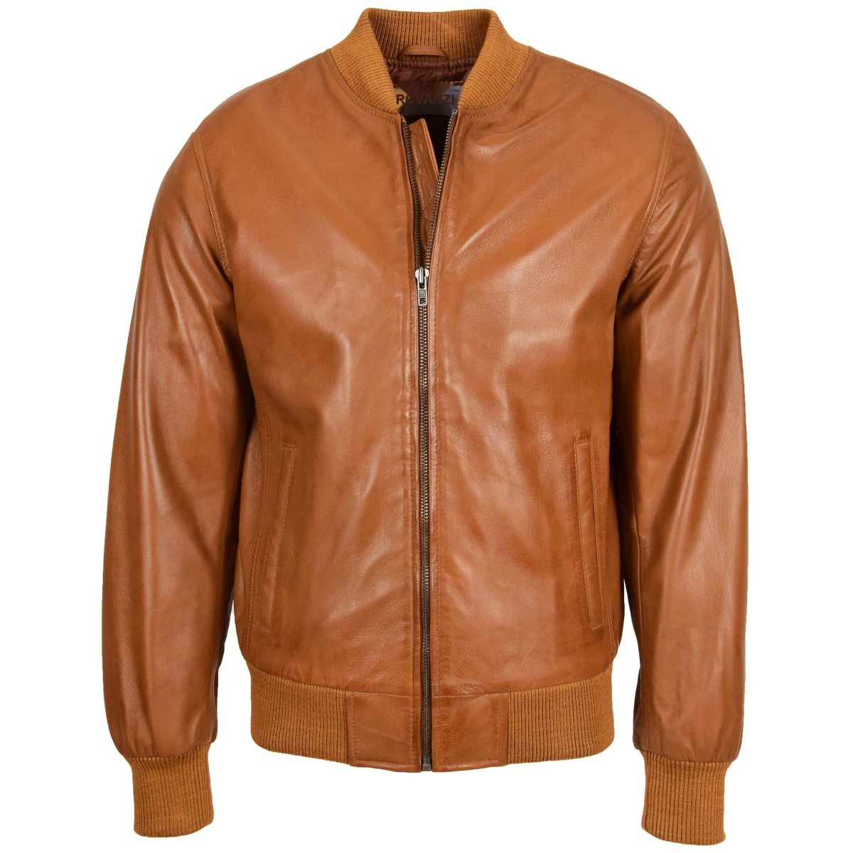 BUNERI Ryan Chaqueta Bomber MA-1 de Cuero Tostado