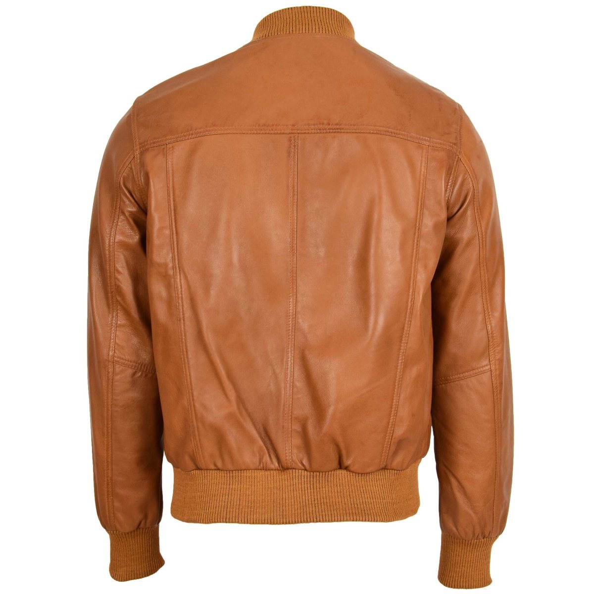 BUNERI Ryan Chaqueta Bomber MA-1 de Cuero Tostado - Imagen 3