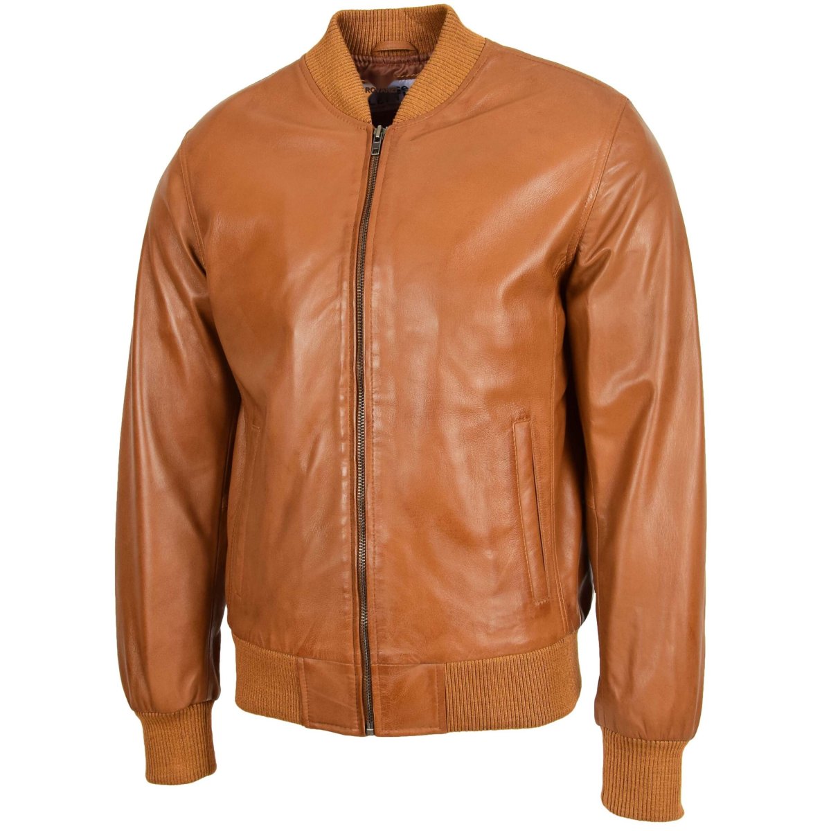 BUNERI Ryan Chaqueta Bomber MA-1 de Cuero Tostado - Imagen 5