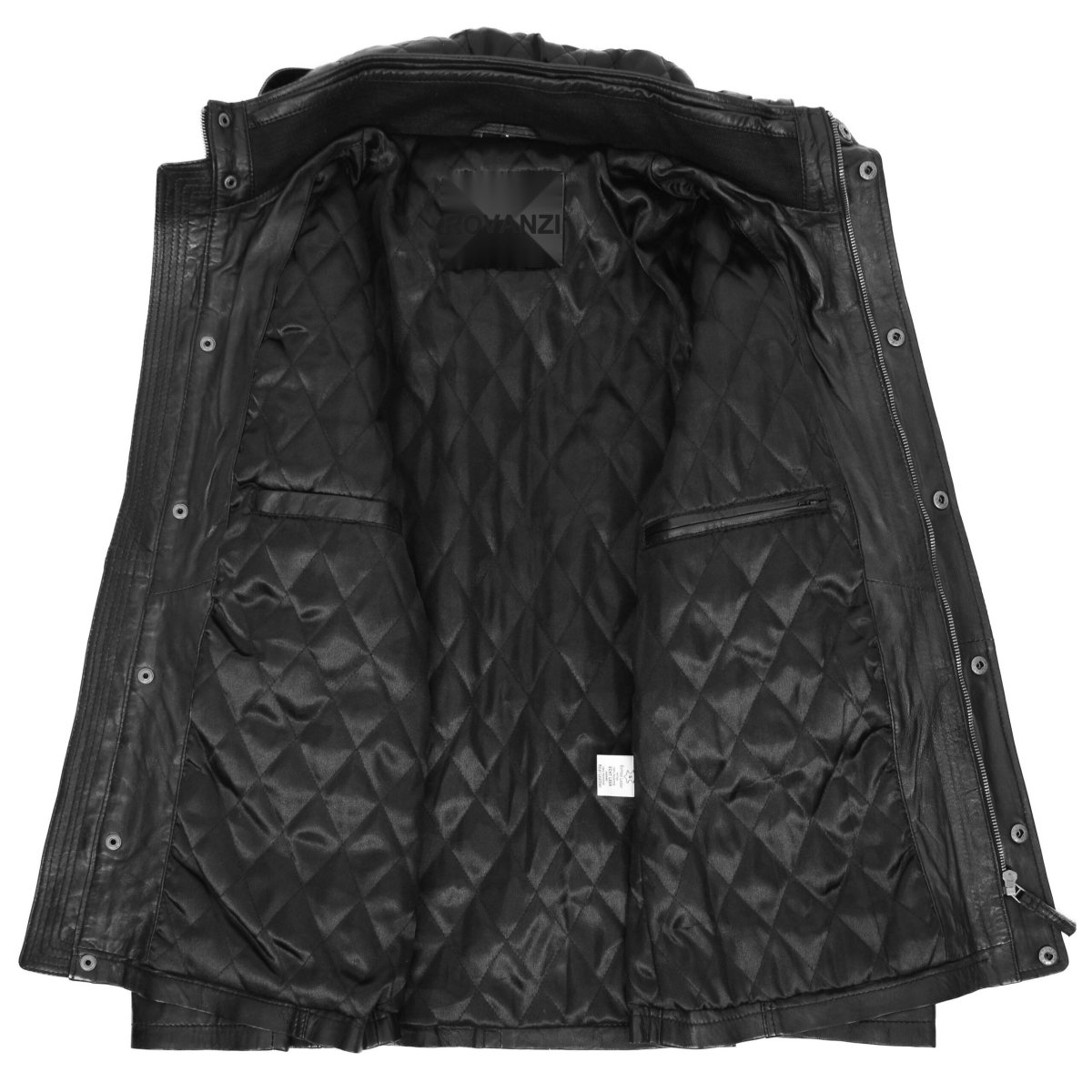 BUNERI Parka de Cuero Logan Negro con Capucha Extraíble - Imagen 7