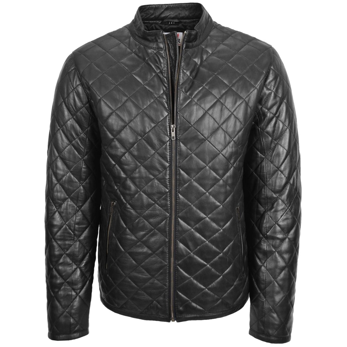 BUNERI Chaqueta Estilo Anorak Acolchada de Cuero Negro para Hombre - Imagen 2
