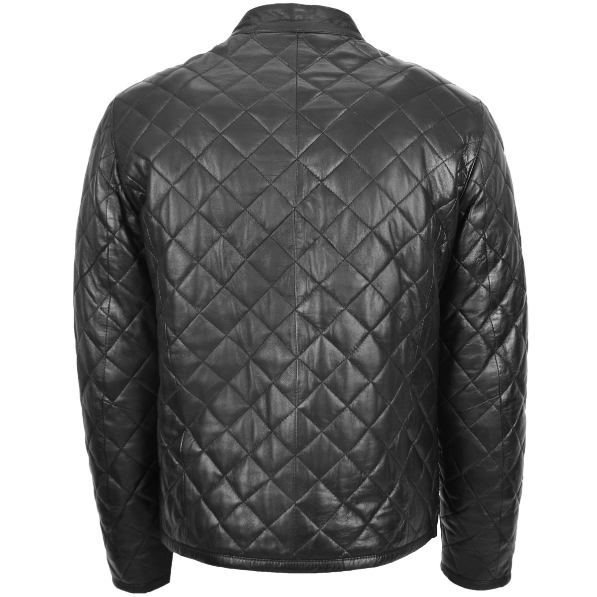 BUNERI Chaqueta Estilo Anorak Acolchada de Cuero Negro para Hombre - Imagen 3