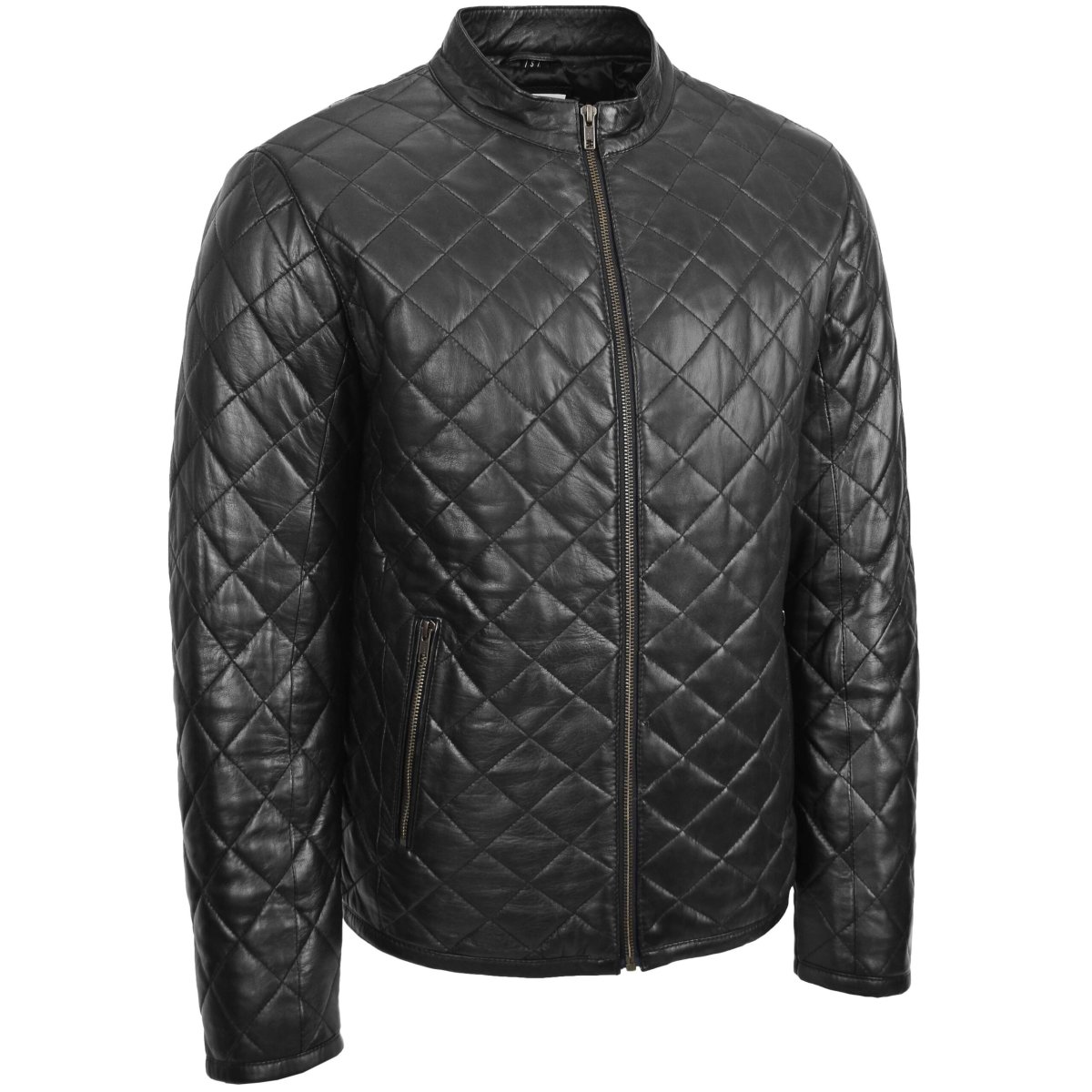 BUNERI Chaqueta Estilo Anorak Acolchada de Cuero Negro para Hombre - Imagen 5