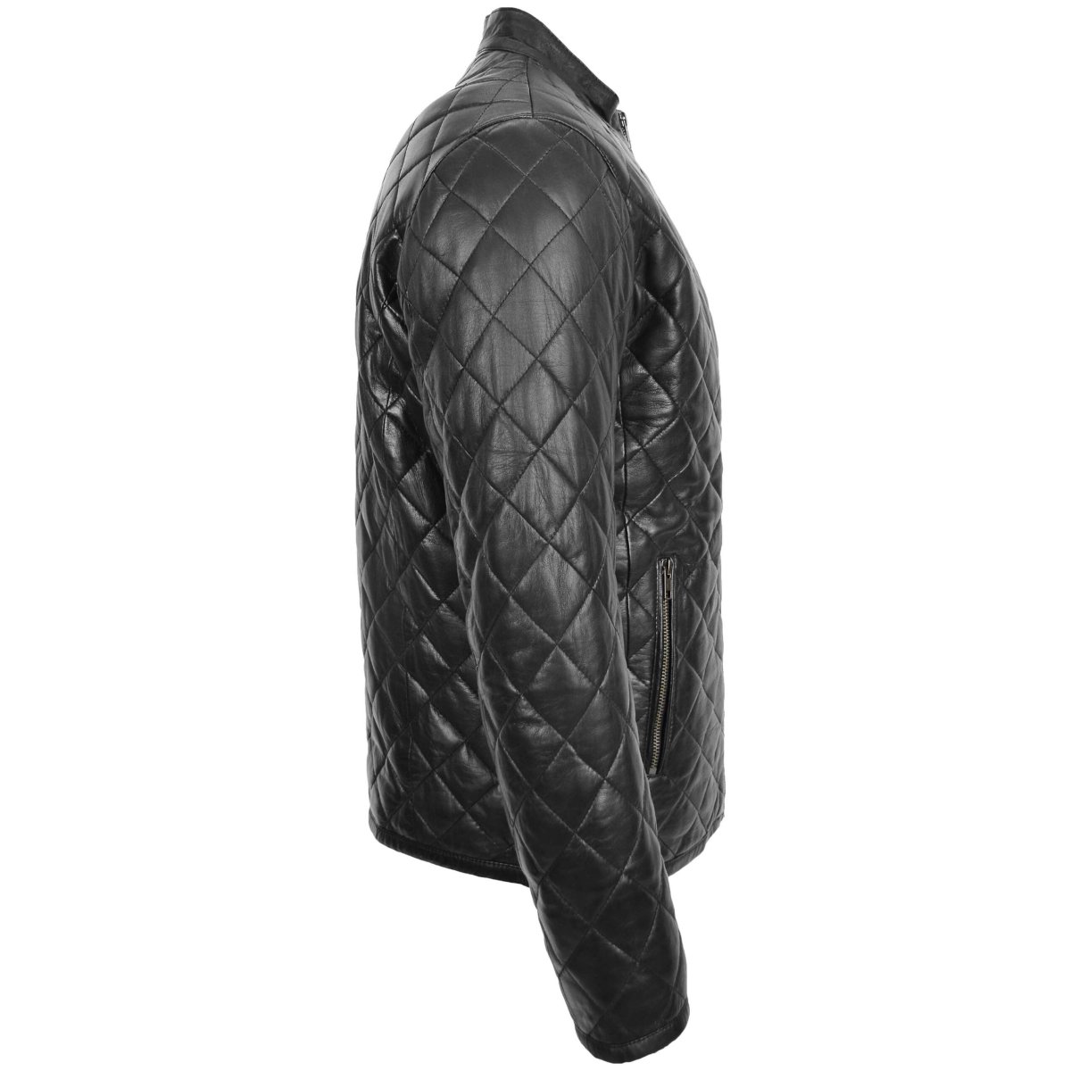 BUNERI Chaqueta Estilo Anorak Acolchada de Cuero Negro para Hombre - Imagen 6