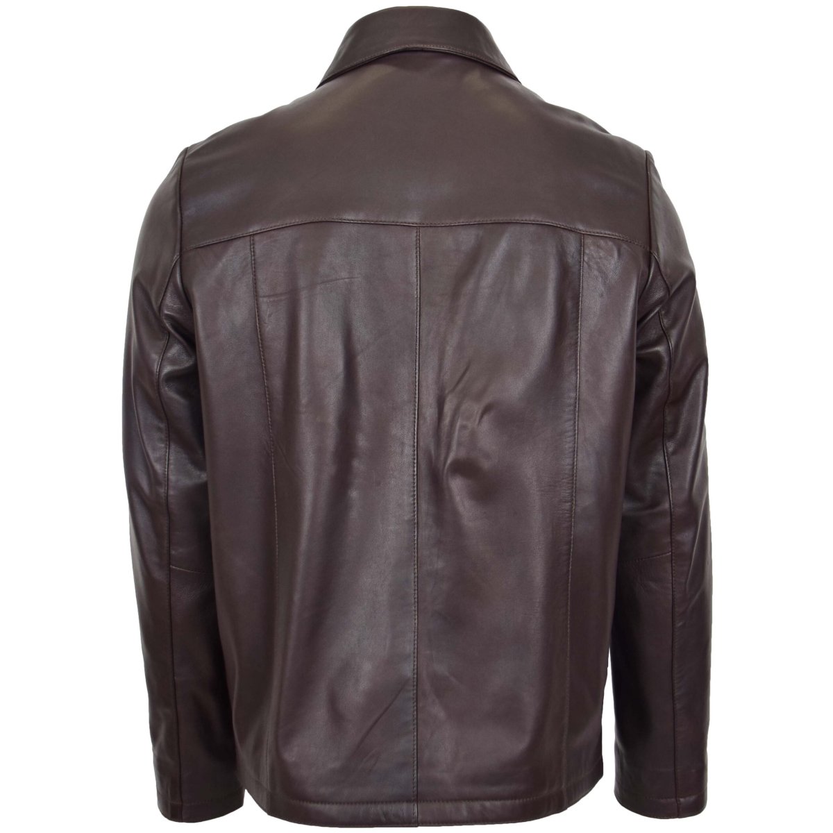 BUNERI Harrington de Cuero James Marrón - Imagen 3