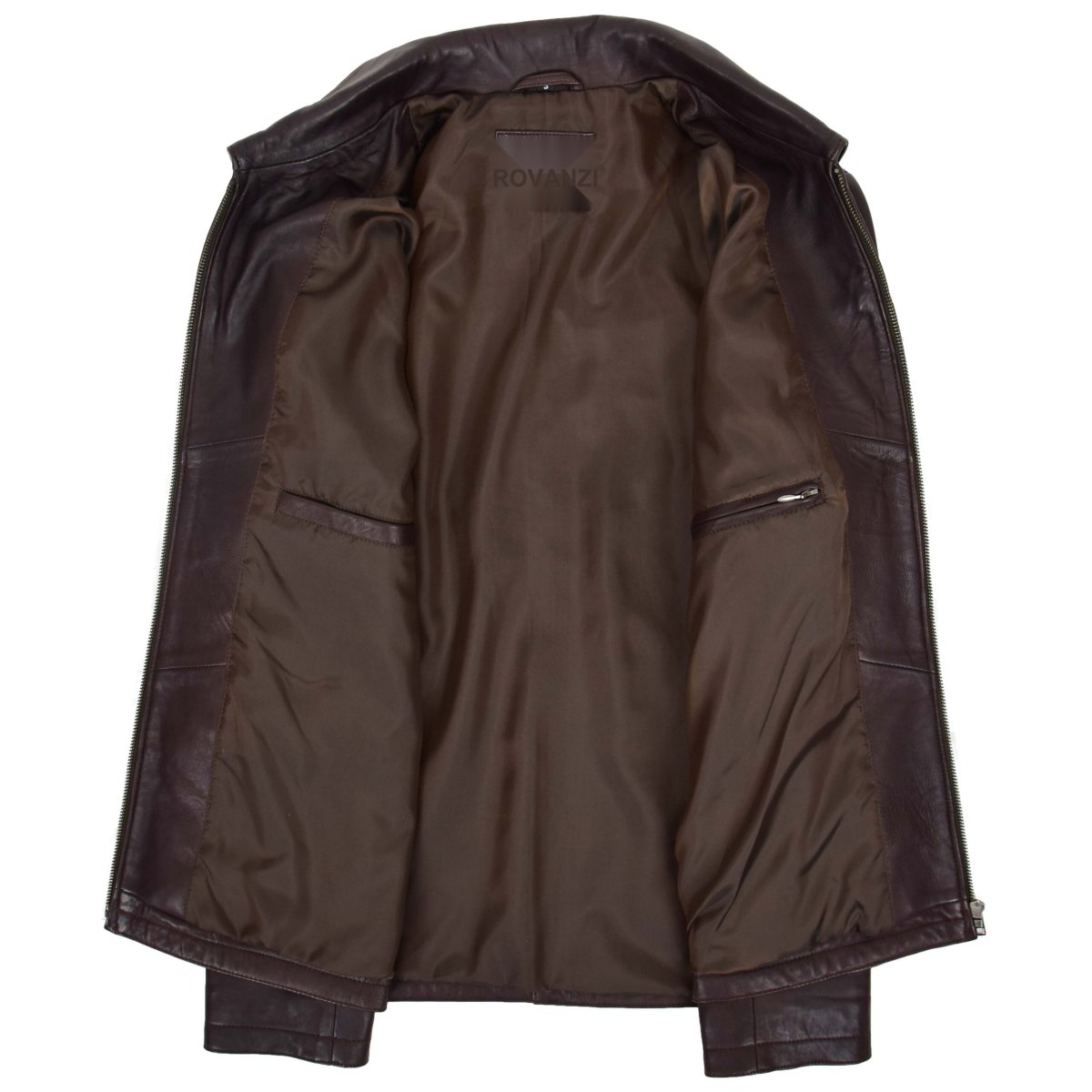 BUNERI Harrington de Cuero James Marrón - Imagen 6