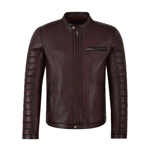 Chaqueta de moto estilo cafe racer para hombre, confeccionada en piel de cordero auténtica. - Imagen 2