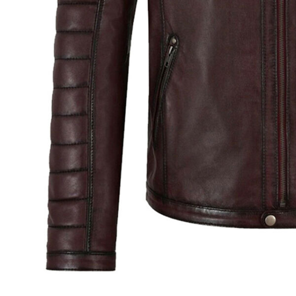 Chaqueta de moto estilo cafe racer para hombre, confeccionada en piel de cordero auténtica. - Imagen 3