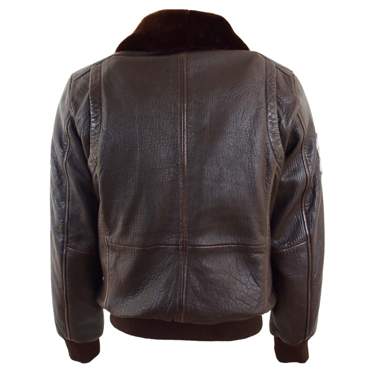 BUNERI G-1 Chaqueta de Cuero Aviador con Insignias - Imagen 3