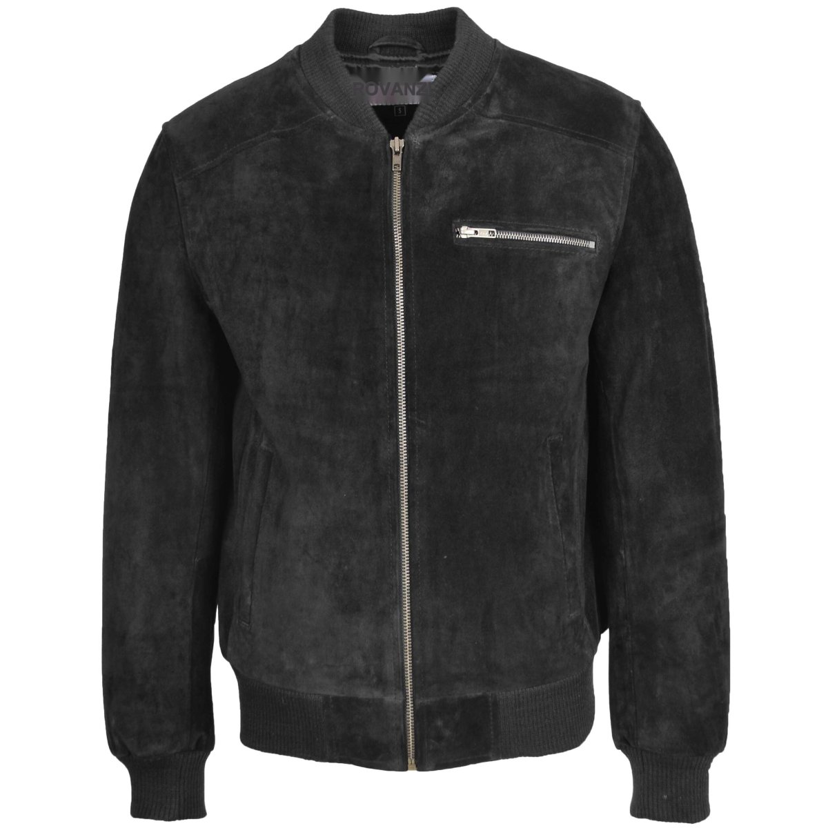 BUNERI Chaqueta Bomber Varsity de Piel de Ante Auténtica - Imagen 4