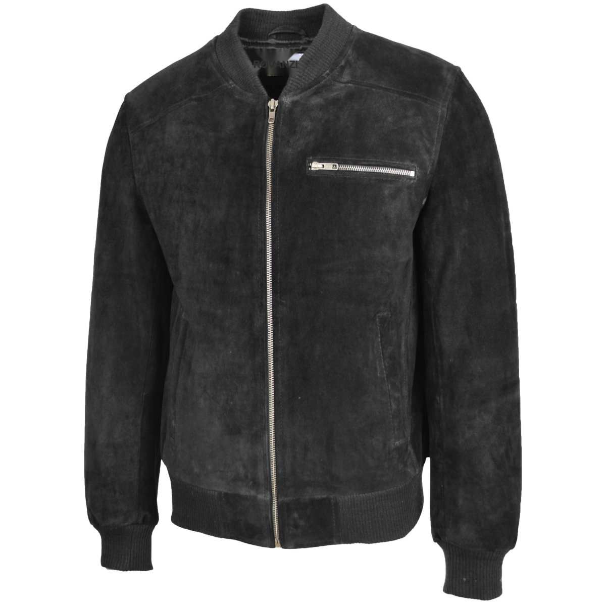 BUNERI Chaqueta Bomber Varsity de Piel de Ante Auténtica - Imagen 5
