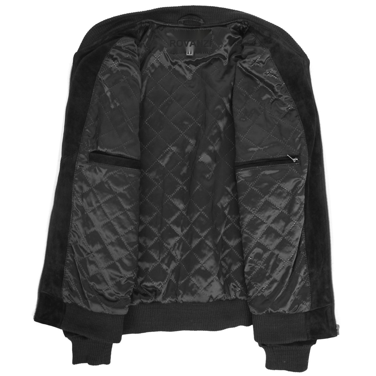BUNERI Chaqueta Bomber Varsity de Piel de Ante Auténtica - Imagen 7