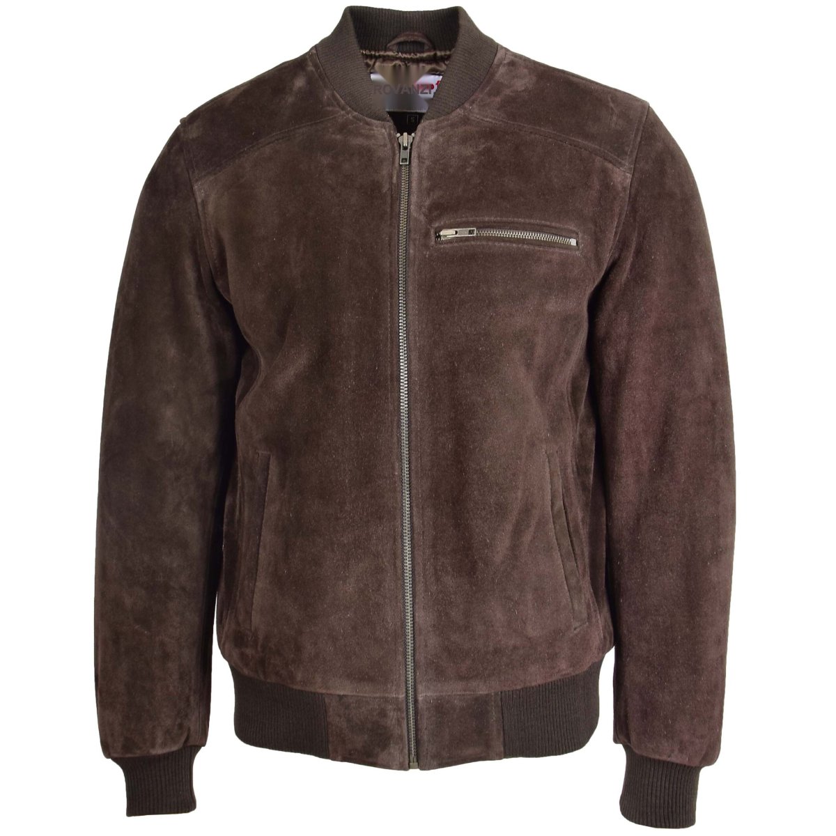 BUNERI Chaqueta Bomber Varsity de Ante para Hombre Marrón - Imagen 4