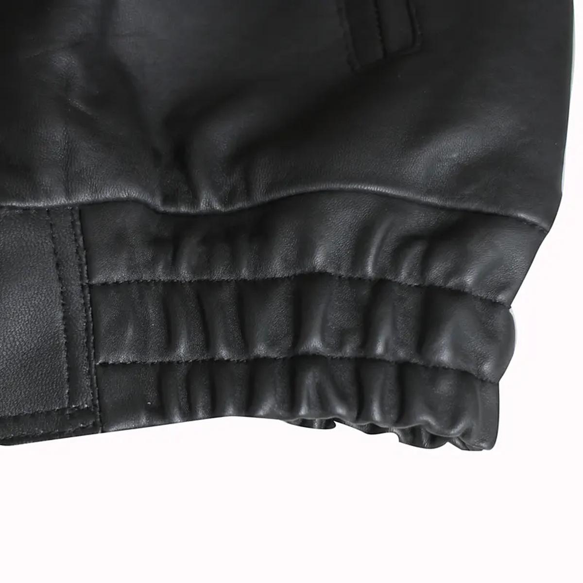 Chaleco de motociclista de cuero negro auténtico de alta calidad para hombre - Imagen 5