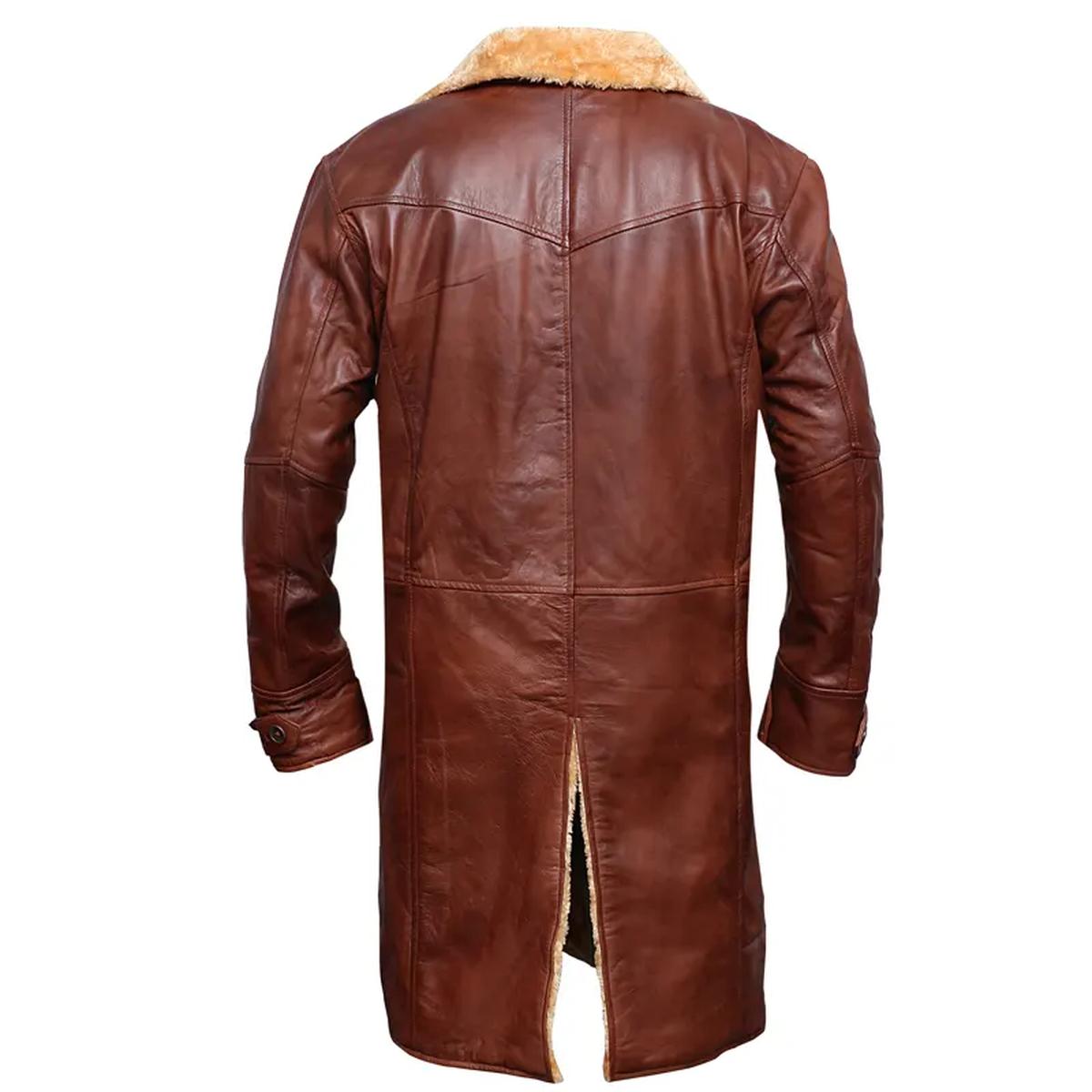 Gabardina de cuero auténtico para hombre Tom Hardy Bane - Imagen 7