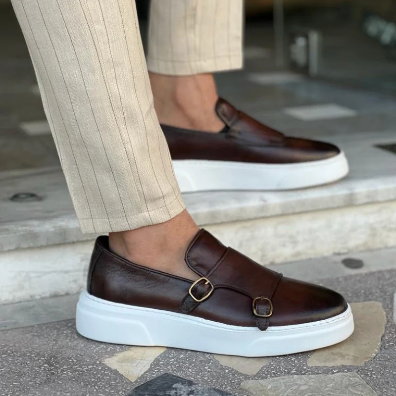 Mocasines de piel sin cordones - Imagen 3