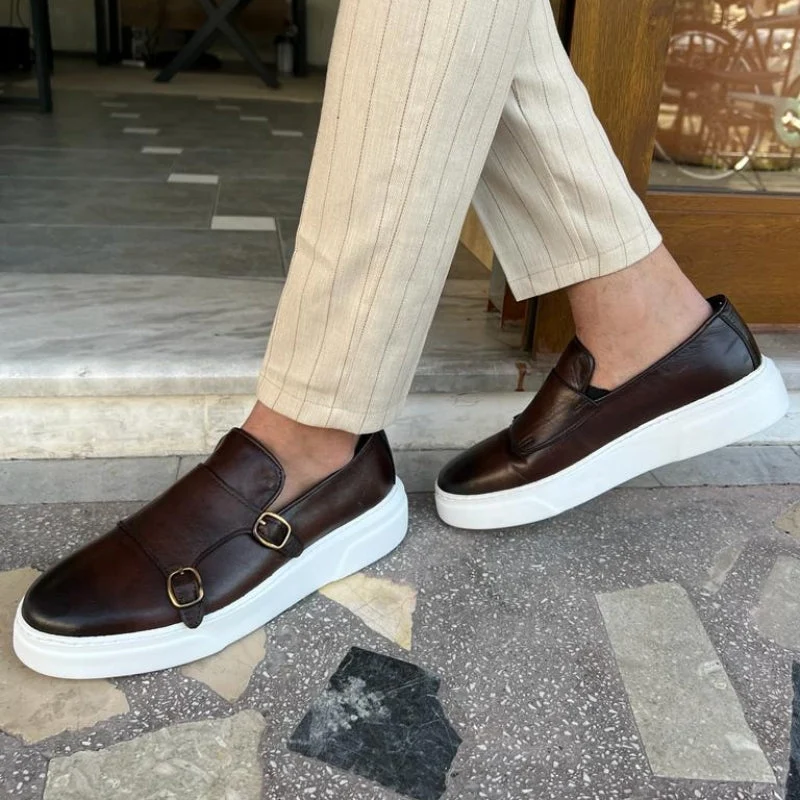Mocasines de piel sin cordones - Imagen 8