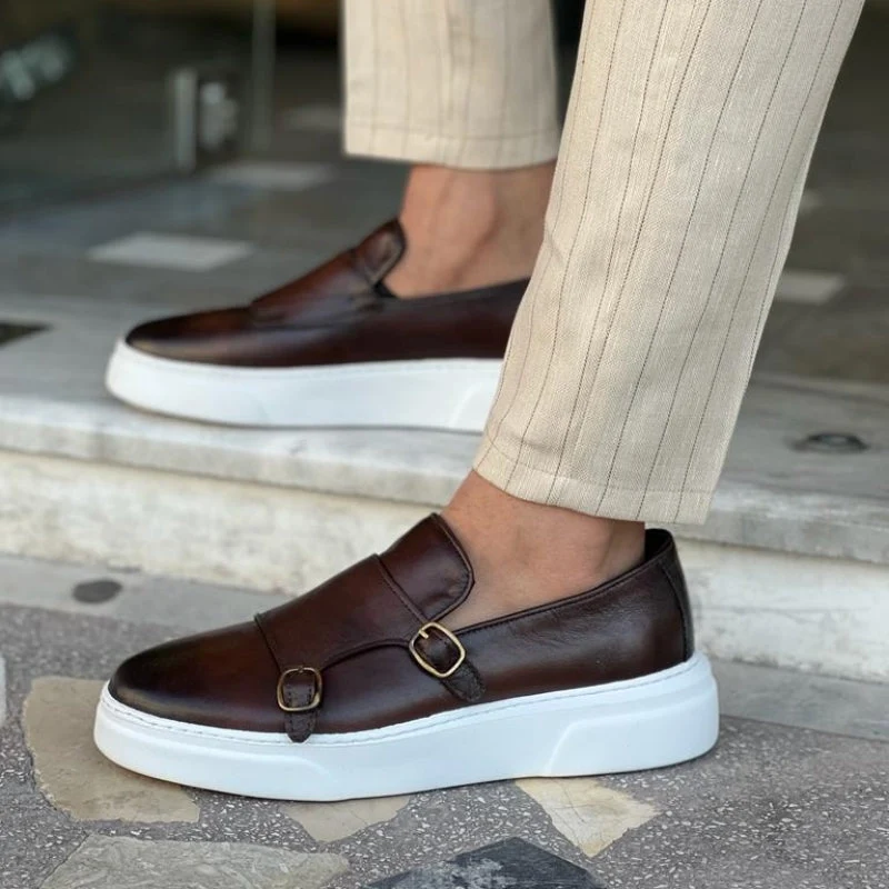 Mocasines de piel sin cordones - Imagen 7