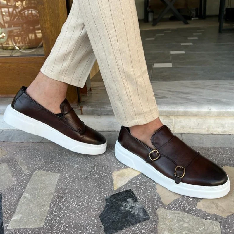 Mocasines de piel sin cordones - Imagen 5