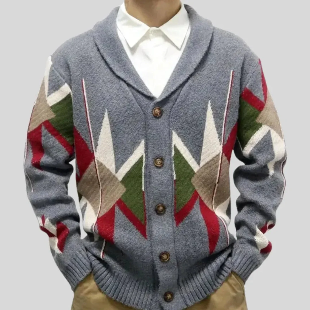 Cárdigan de lana con diseño jacquard - Imagen 5