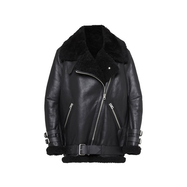 Chaqueta extragrande para mujer de Velocite, confeccionada en piel auténtica y piel de oveja.