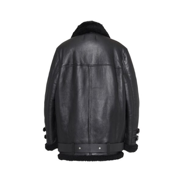 Chaqueta extragrande para mujer de Velocite, confeccionada en piel auténtica y piel de oveja. - Imagen 9
