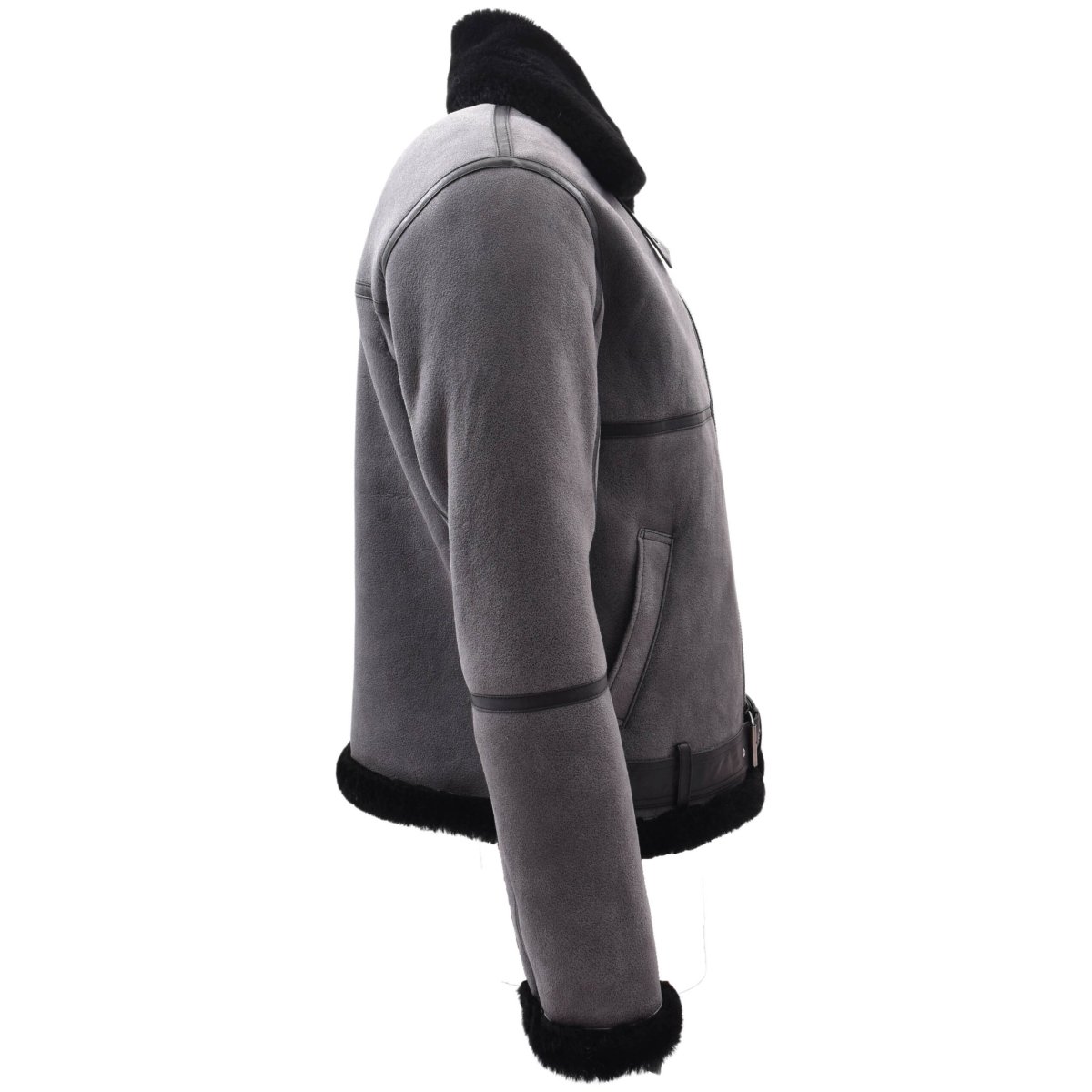 BUNERI Chaqueta de Vuelo RAF de Piel de Oveja Auténtica - Imagen 4