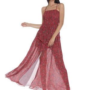 Vestido largo estampado
