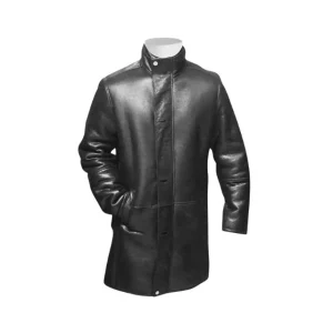 Abrigo largo de piel de oveja negra para hombre de Ralph Lauren