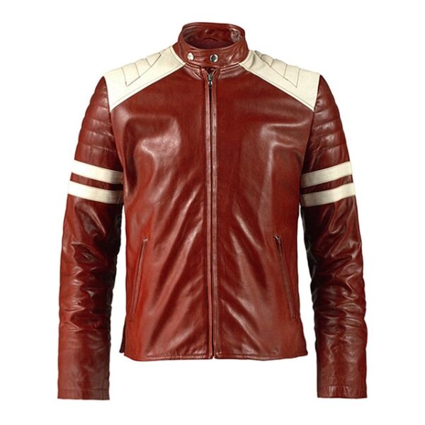 Chaqueta de motorista retro de cuero genuino para hombre de Mayhem - Imagen 6
