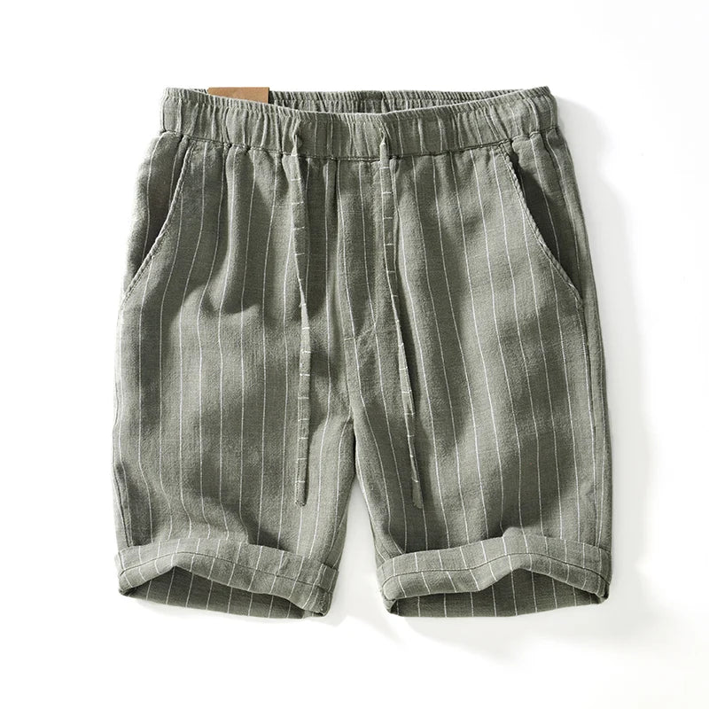 Pantalones cortos elegantes de algodón y lino - Imagen 5