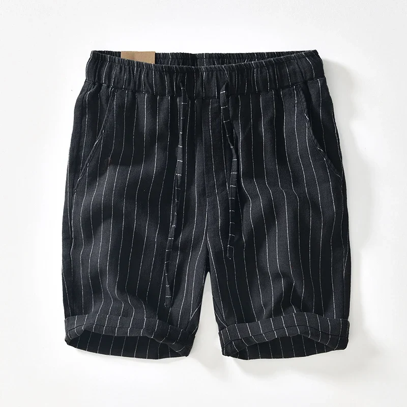 Pantalones cortos elegantes de algodón y lino - Imagen 3
