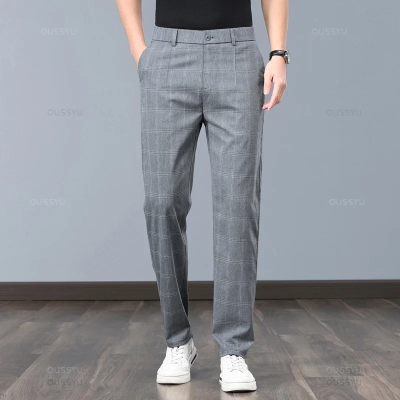 Pantalones elásticos a cuadros - Imagen 3