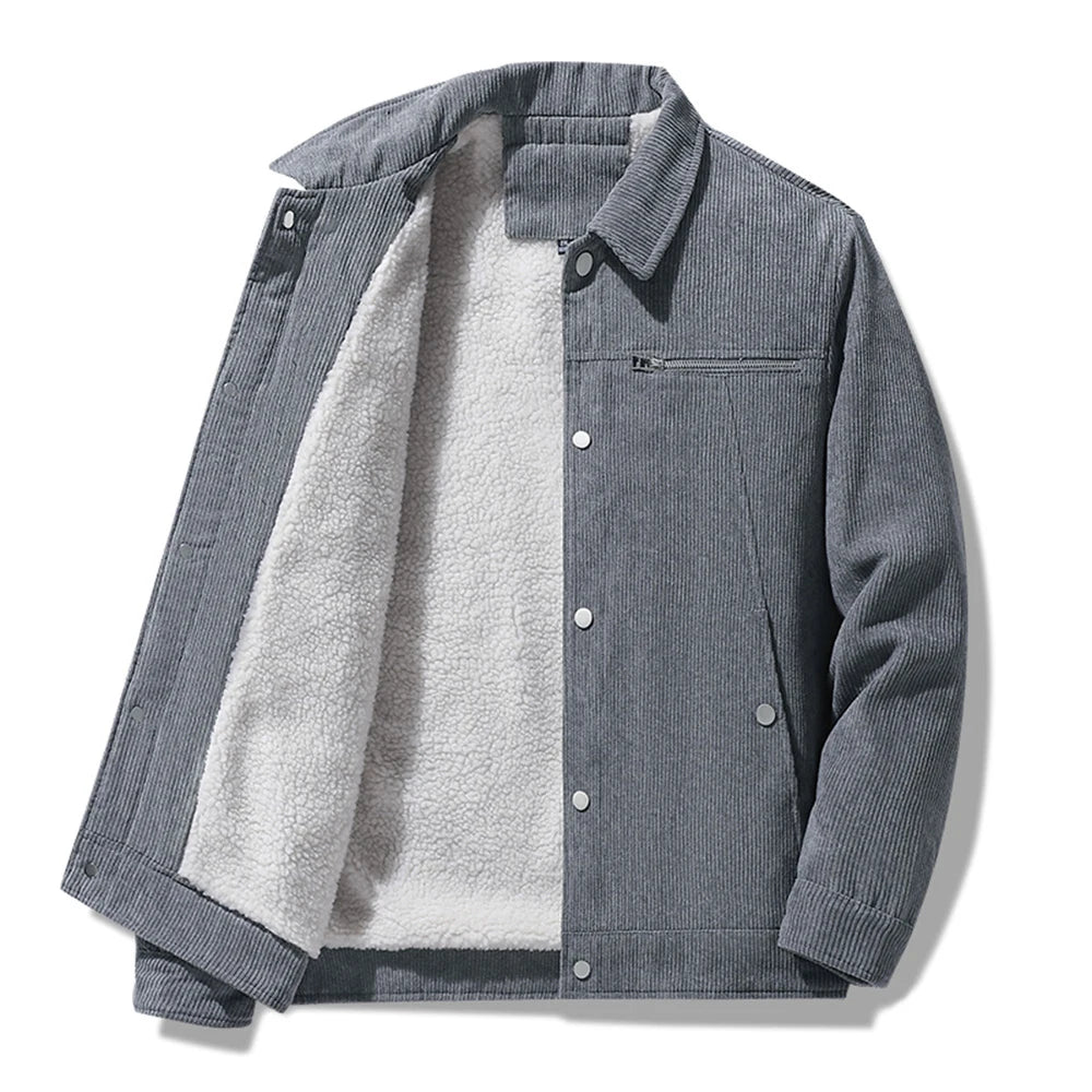 Elegante chaqueta de pana abrigada - Imagen 5