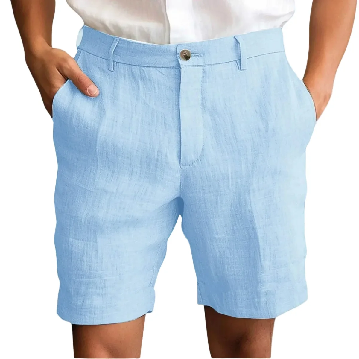 Pantalones cortos elegantes de lino - Imagen 8