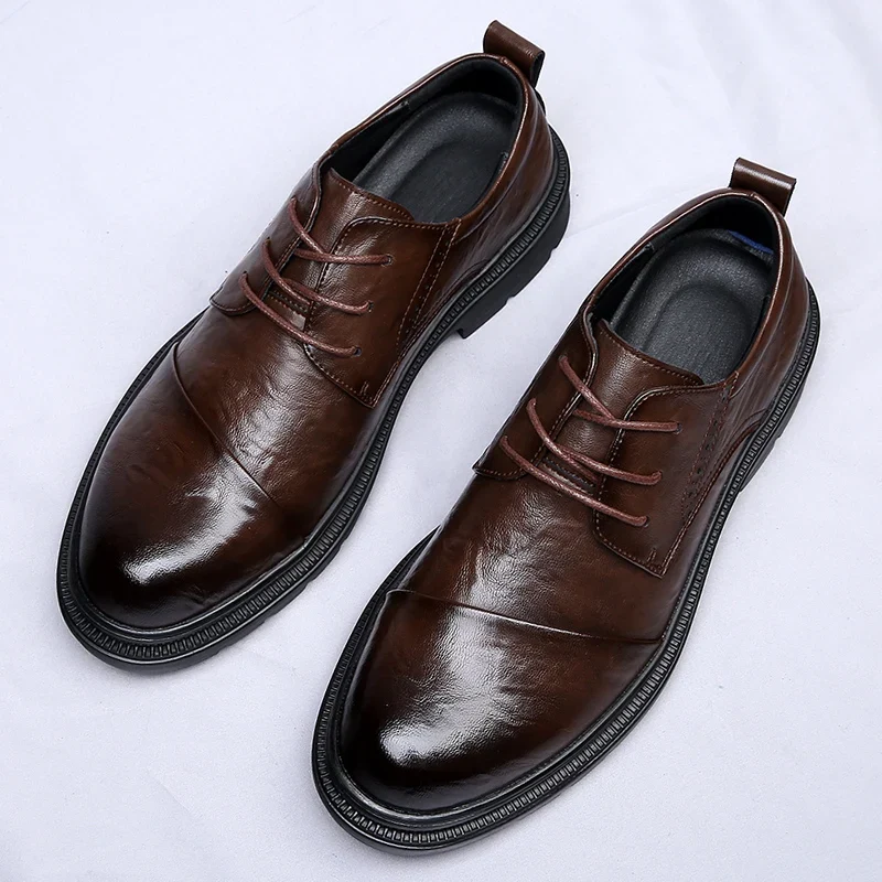 Zapatos de piel de elegante estilo británico - Imagen 4