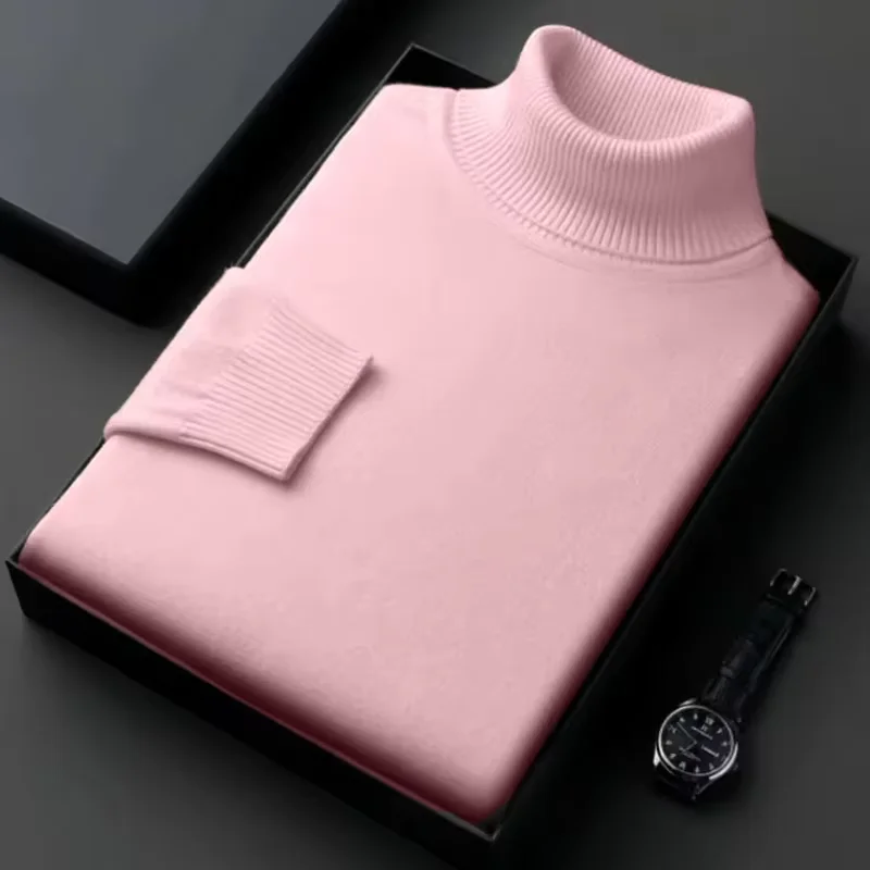 Jersey de cuello alto elegante para hombre - Imagen 9