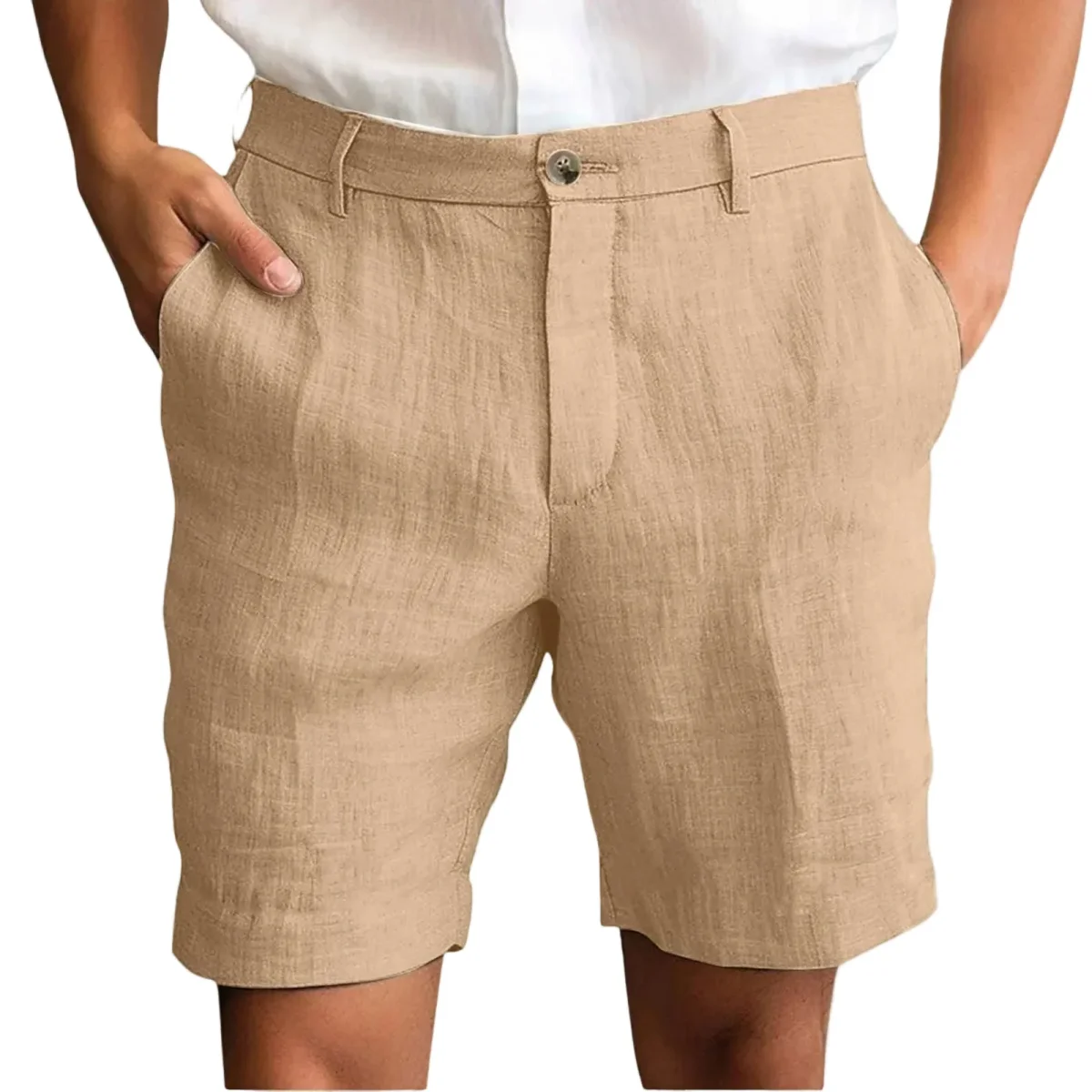 Pantalones cortos elegantes de lino - Imagen 7