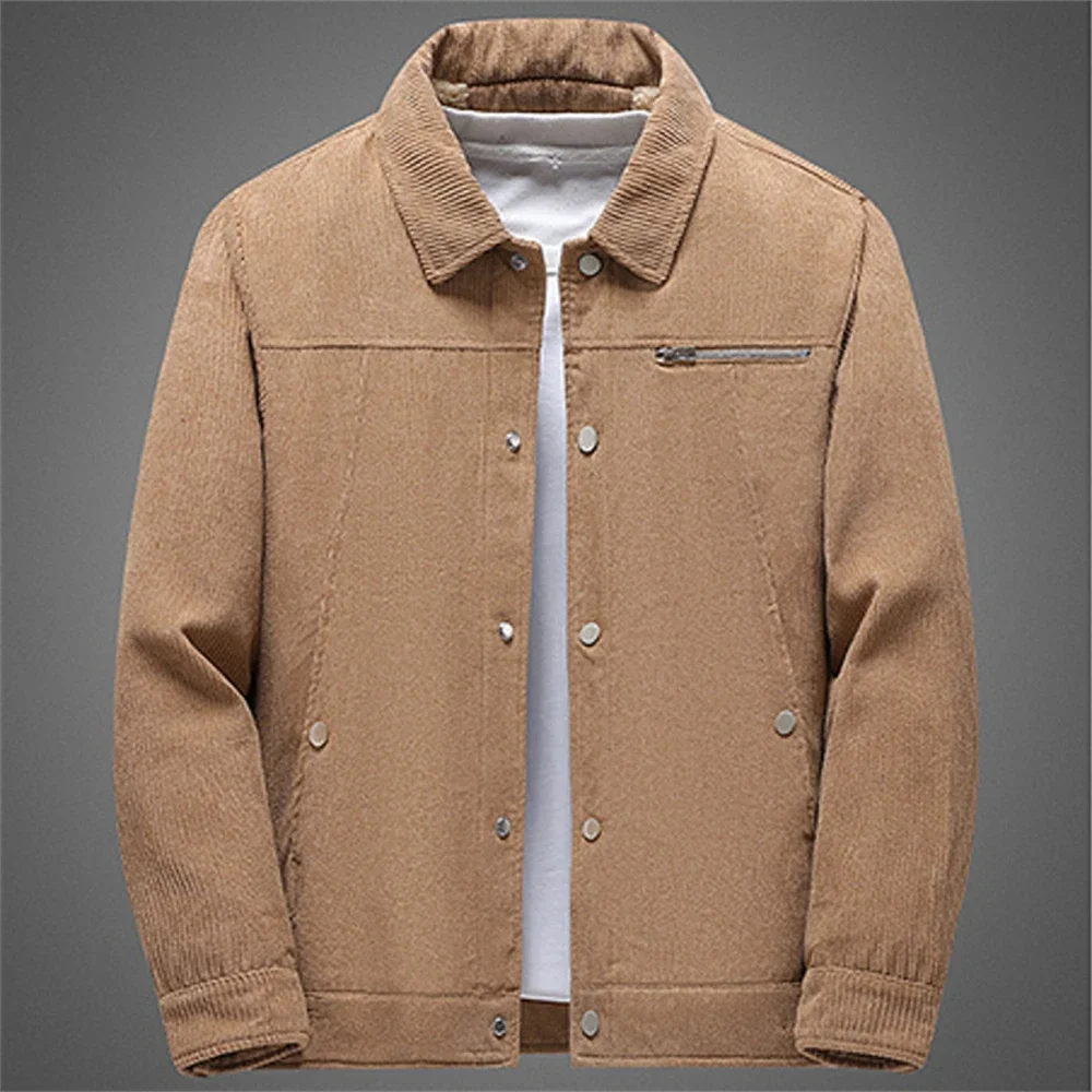 Elegante chaqueta de pana abrigada - Imagen 9