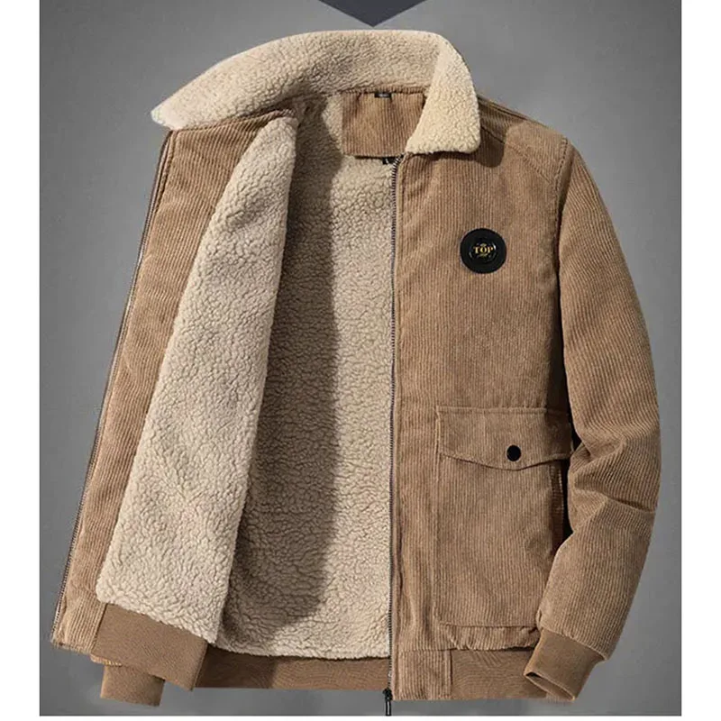 Elegante chaqueta de pana con forro polar - Imagen 3
