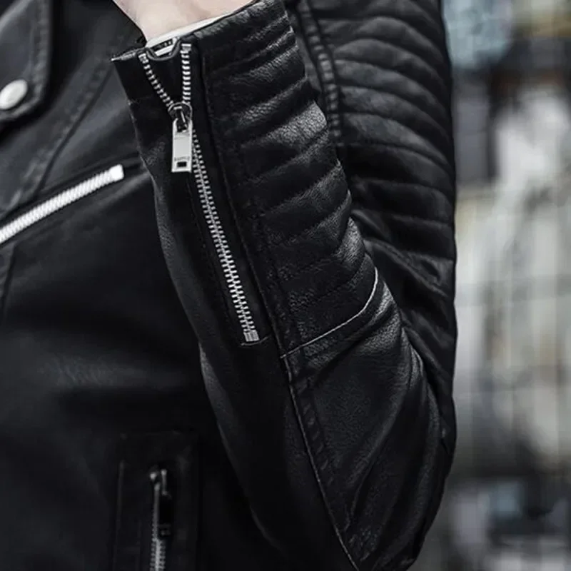 Elegante chaqueta de cuero con cremallera - Imagen 9