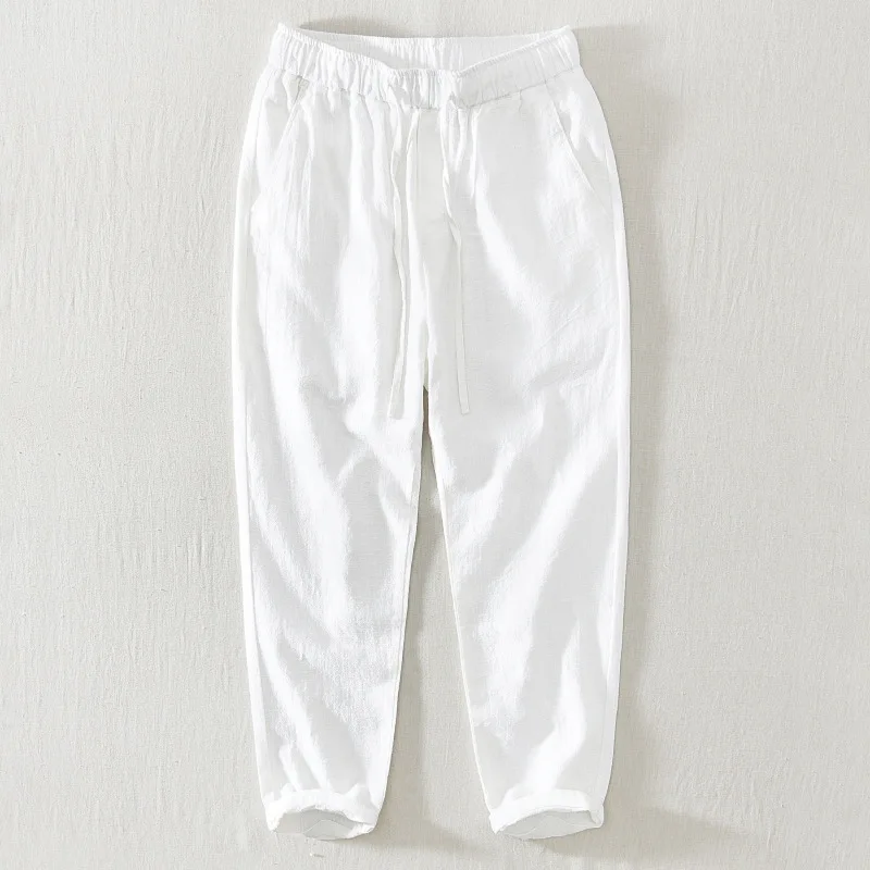 Pantalones informales de lino para hombre - Imagen 6