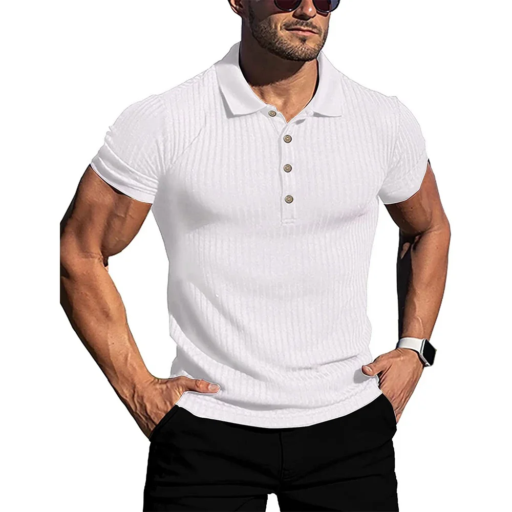 Elegante camiseta polo a rayas - Imagen 8