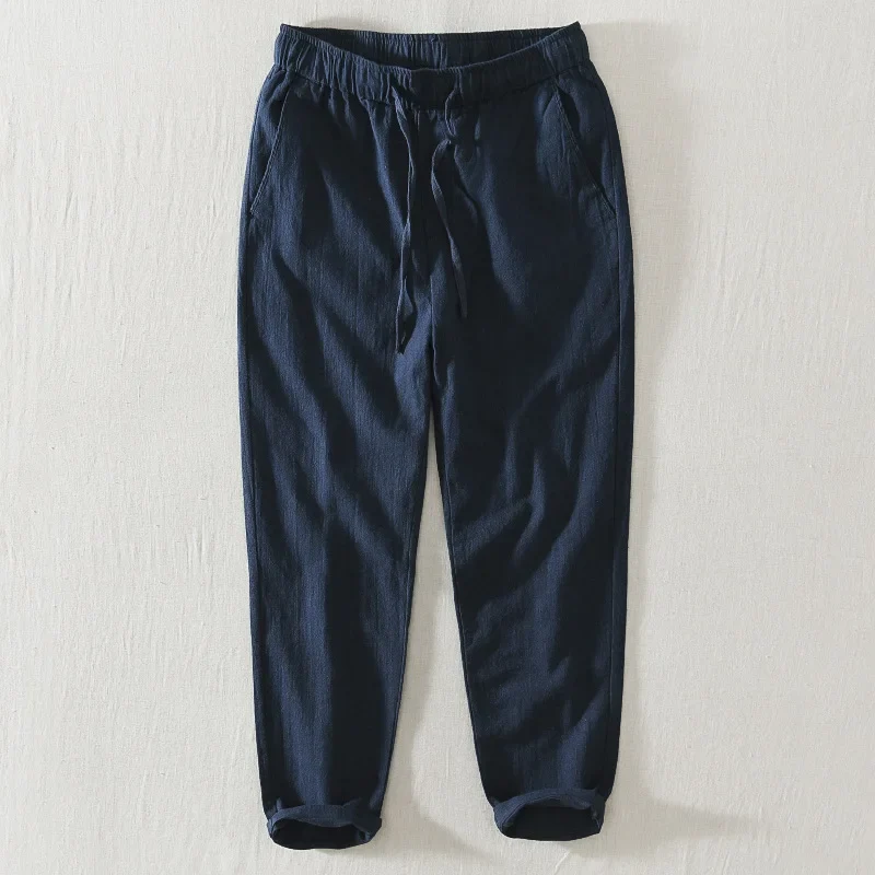 Pantalones informales de lino para hombre - Imagen 3