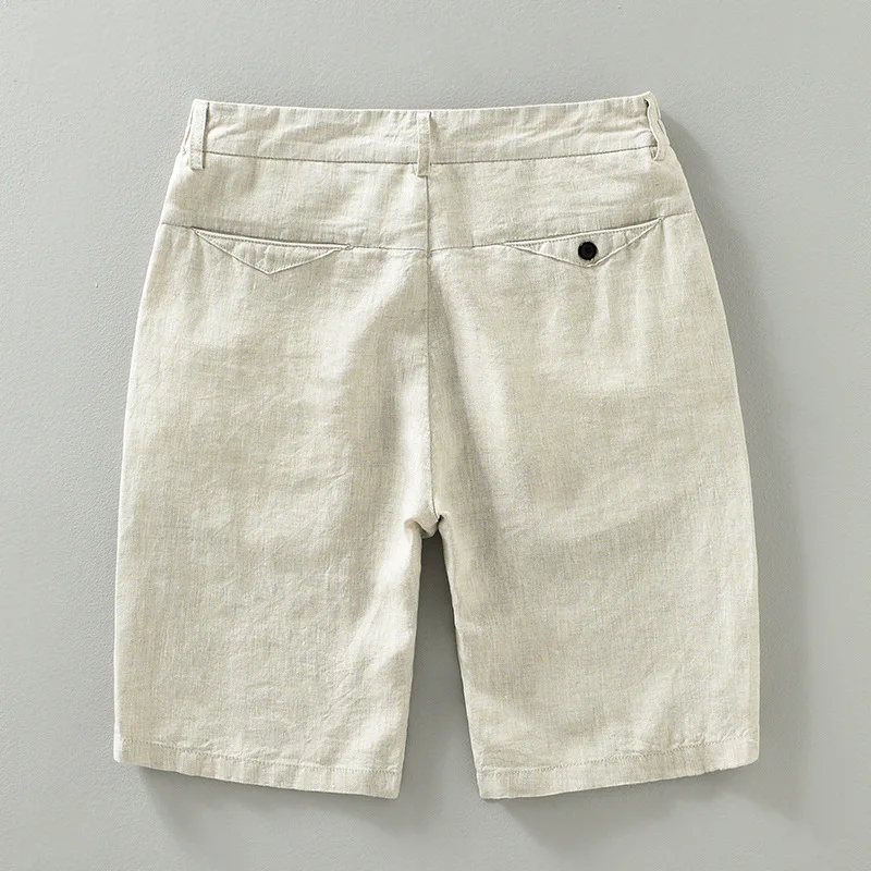 Pantalones cortos de lino de primera calidad - Imagen 6