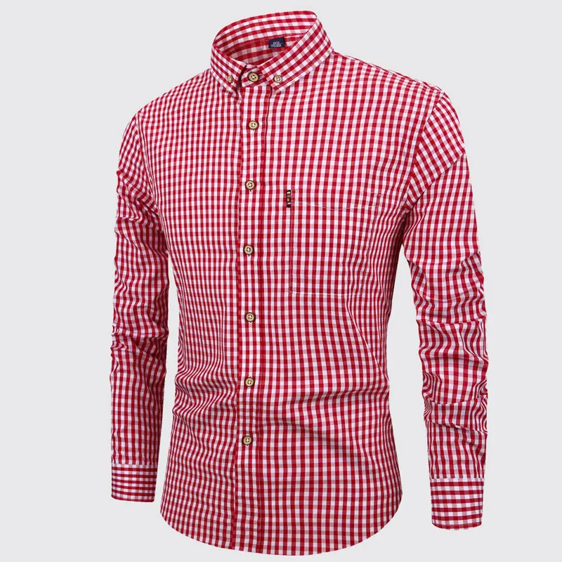 Elegante camisa de algodón a cuadros - Imagen 6