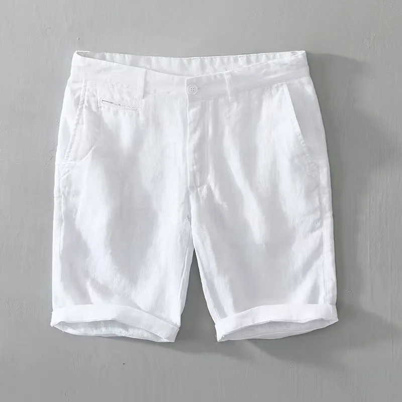 Pantalones cortos elegantes de lino - Imagen 3