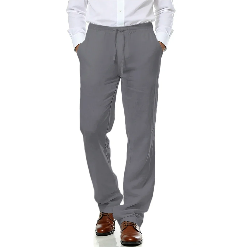 Pantalones de verano de algodón y lino - Imagen 5